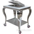 Chafing dish mobile con tavolo e stufa a buffet